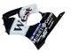 Beste Kawasaki ZX6R Motorrad Verkleidung 2000-2002 - Glanzendes Schwarz Weiss West Michelin