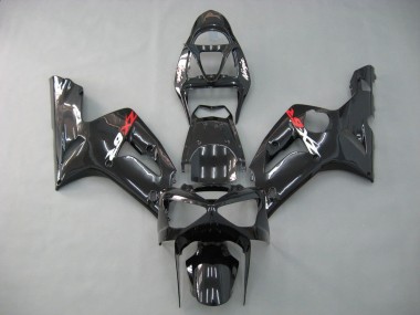 Beste Kawasaki ZX6R Motorrad Verkleidung 2003-2004 - Glanzendes Schwarz