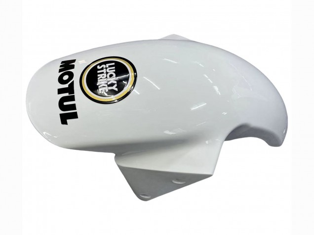 Beste Kawasaki ZX6R Motorrad Verkleidung 2003-2004 - Weiss Schwarz Motul Lucky Strike