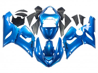 Beste Kawasaki ZX6R Motorrad Verkleidung 2005-2006 - Glanzendes Blau