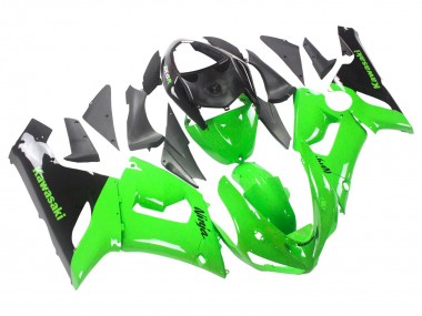 Beste Kawasaki ZX6R Motorrad Verkleidung 2005-2006 - Grun Schwarz Ninja