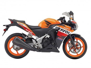 Beste Honda CBR250RR Motorrad Verkleidung 2011-2015 - Orange Weiss Rot Glanzendes Schwarz Repsol HRC