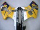 Beste Suzuki GSXR1000 Motorrad Verkleidung 2000-2002 - Gelb Dunkel Blau Weiss Motul Corona