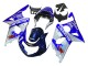 Beste Suzuki GSXR1000 Motorrad Verkleidung 2000-2002 - Blau Weiss Silber Castrol Dunlop