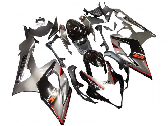 Beste Suzuki GSXR 1000 Motorrad Verkleidung 2005-2006 - Silber Schwarz Rot