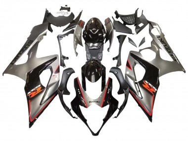 Beste Suzuki GSXR 1000 Motorrad Verkleidung 2005-2006 - Silber Schwarz Rot