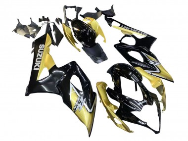 Beste Suzuki GSXR 1000 Motorrad Verkleidung 2005-2006 - Schwarzes Gold