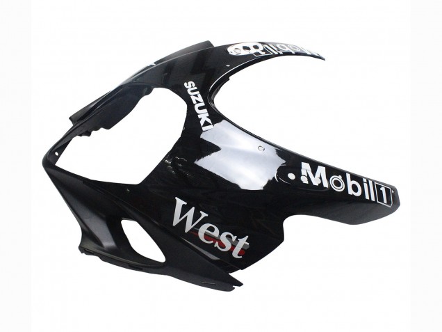 Beste Suzuki GSXR 1000 Motorrad Verkleidung 2007-2008 - Glanzendes Schwarz Weiss West