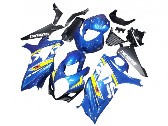 Beste Suzuki GSXR 1000 Motorrad Verkleidung 2007-2008 - Blau Gelb Schwarz
