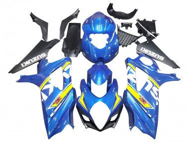 Beste Suzuki GSXR 1000 Motorrad Verkleidung 2007-2008 - Blau Gelb Schwarz