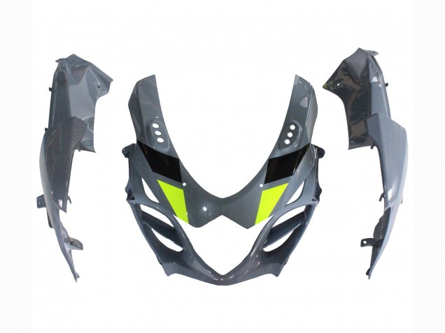 Beste Suzuki GSXR 1000 Motorrad Verkleidung 2009-2016 - Grau Neon Gelb Schwarz Motul