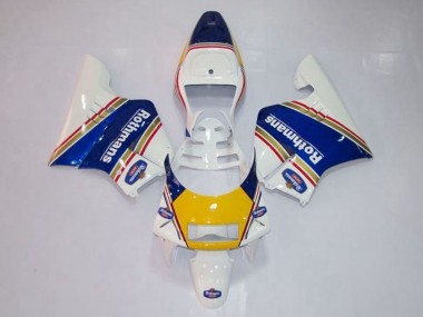 Beste Honda NSR250R MC28 P4 Motorrad Verkleidung 1994-1996 - Weiss Blau Gelb Gold Rothmans