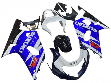 Beste Suzuki GSXR 600 / GSXR 750 Motorrad Verkleidung 2001-2003 - Blau Weiss Glanzendes Schwarz Rot