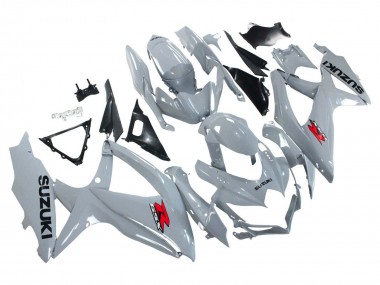 Beste Suzuki GSXR 600 / GSXR 750 Motorrad Verkleidung 2008-2010 - Glanzendes Grau