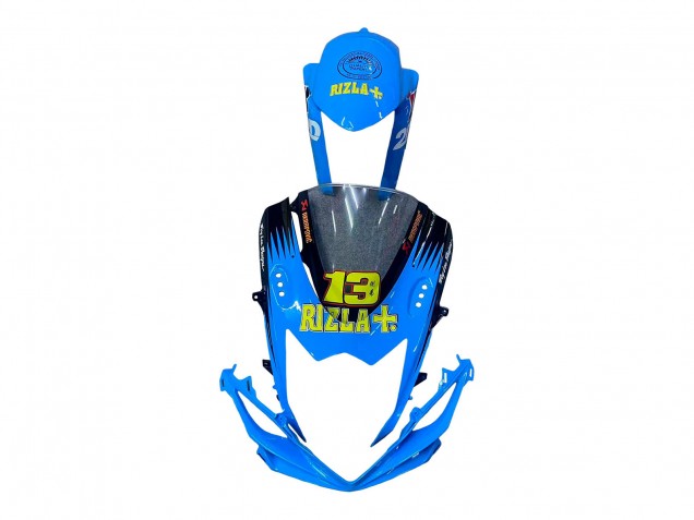 Beste Suzuki GSXR 600 / GSXR 750 Motorrad Verkleidung 2011-2024 - Blau Gold Rot Schwarz Rizla