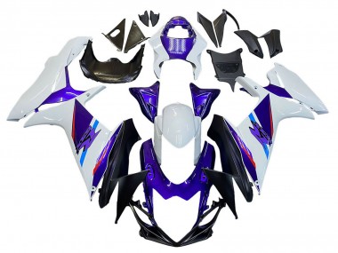 Beste Suzuki GSXR 600 / GSXR 750 Motorrad Verkleidung 2011-2024 - Blau Lila Weiss