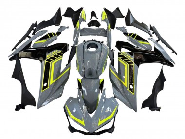 Beste Yamaha YZF R3/R25 Motorrad Verkleidung 2015-2018 - Nardo Grau Neon Gelb Schwarz