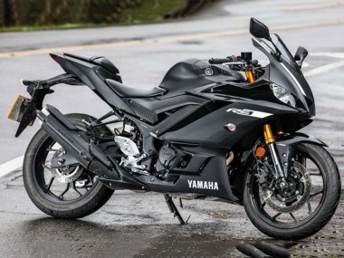 Beste Yamaha YZF R3/R25 Motorrad Verkleidung 2019-2021 - Matt Schwarz Silber