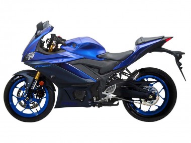 Beste Yamaha YZF R3/R25 Motorrad Verkleidung 2022-2024 - Blau Matt Schwarz