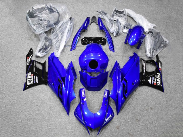 Beste Yamaha YZF R3/R25 Motorrad Verkleidung 2022-2024 - Blau Schwarz ENEOS