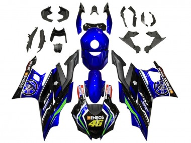 Beste Yamaha YZF R3/R25 Motorrad Verkleidung 2022-2024 - Blau Grun Schwarz ENEOS 46