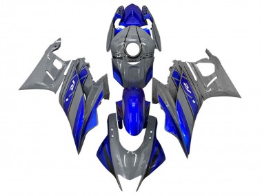 Beste Yamaha YZF R3/R25 Motorrad Verkleidung 2022-2024 - Dunkel Grau Blau