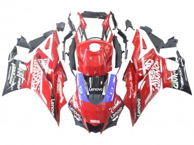 Beste Yamaha YZF R3/R25 Motorrad Verkleidung 2022-2024 - Rot Blau Schwarz Lenovo Valsir