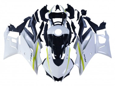Beste Yamaha YZF R3/R25 Motorrad Verkleidung 2022-2024 - Weiss Gelb Schwarz