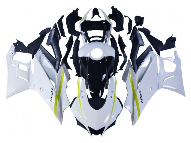 Beste Yamaha YZF R3/R25 Motorrad Verkleidung 2022-2024 - Weiss Gelb Schwarz
