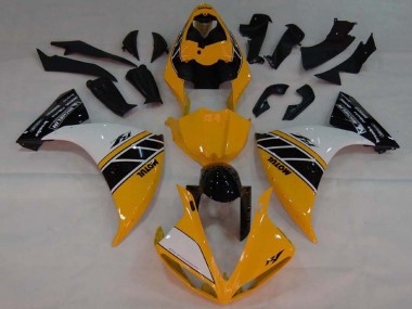 Beste Yamaha YZF 1000 R1 Motorrad Verkleidung 2007-2008 - Gelb Weiss Schwarz