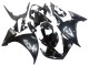 Beste Yamaha YZF 1000 R1 Motorrad Verkleidung 2009-2011 - Glanzendes Schwarz Weiss Aufkleber