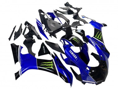 Beste Yamaha YZF 1000 R1 Motorrad Verkleidung 2015-2019 - Blau Glanzendes Schwarz Grun Monster