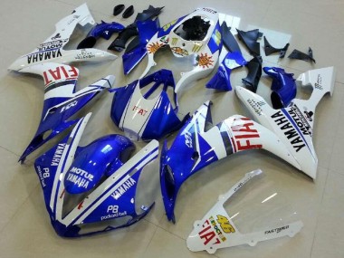 Beste Yamaha YZF R1 Motorrad Verkleidung 2004-2006 - Weiss Blau Rot Fiat