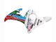 Beste Yamaha YZF R6 Motorrad Verkleidung 2003-2004 - Weiss Blau Grun Rot Kastinee Dunlop Motul