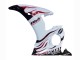 Beste Yamaha YZF R6S Motorrad Verkleidung 2006-2009 - Weiss mit Dunkel Schwarz Flamme