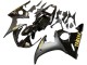 Beste Yamaha YZF R6S Motorrad Verkleidung 2006-2009 - Glanzendes Schwarz Matt Schwarz Gold Aufkleber