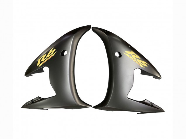 Beste Yamaha YZF R6S Motorrad Verkleidung 2006-2009 - Glanzendes Schwarz Matt Schwarz Gold Aufkleber