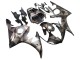 Beste Yamaha YZF R6S Motorrad Verkleidung 2006-2009 - Grau Matt Schwarz Geometric