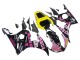 Beste Yamaha YZF R6S Motorrad Verkleidung 2006-2009 - Gelb Rosa Glanzendes Schwarz Rossi Repsol 46
