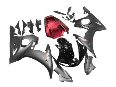 Beste Yamaha YZF R6S Motorrad Verkleidung 2006-2009 - Schwarz Rot
