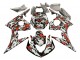 Beste Yamaha YZF R6 Motorrad Verkleidung 2003-2004 - Schwarz Rot Grau Camouflage