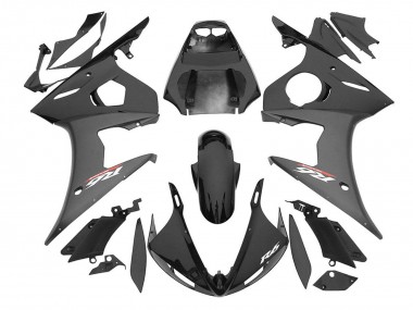 Beste Yamaha YZF R6S Motorrad Verkleidung 2006-2009 - Glanzendes Schwarz Matt Schwarz