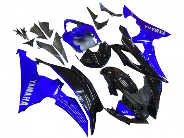 Beste Yamaha YZF 600 R6 Motorrad Verkleidung 2008-2016 - Blau Glanzendes Schwarz