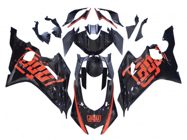 Beste Yamaha YZF 600 R6 Motorrad Verkleidung 2008-2016 - Rot Glanzendes Schwarz