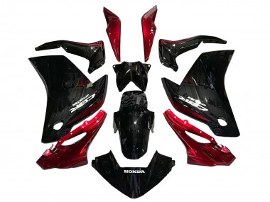 Beste Honda CBR250RR Motorrad Verkleidung 2011-2015 - Glanzendes Schwarz Rot
