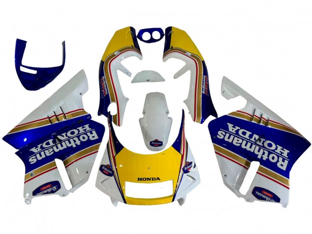 Beste Honda NSR250 Motorrad Verkleidung 1994-1996 - Weiss Blau Gelb Gold Rothmans