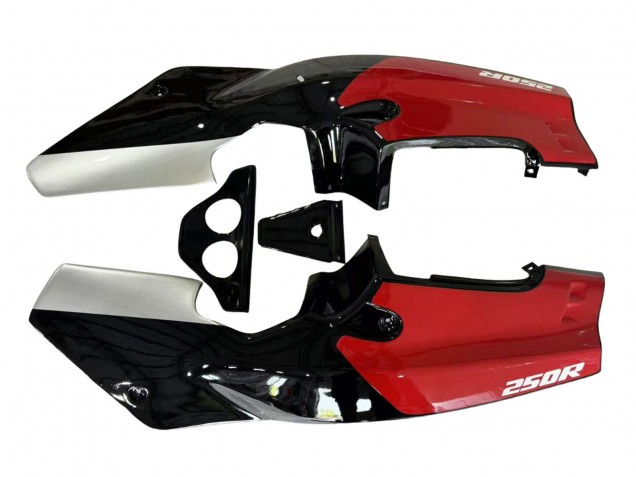 Beste Honda NSR250R Motorrad Verkleidung 1988-1989 - Silber Rot Glanzendes Schwarz