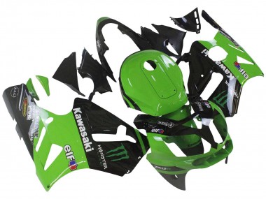 Beste Kawasaki ZX12R Motorrad Verkleidung 2002-2006 - Grun Glanzendes Schwarz Elf Touch4 Monster