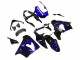 Beste Kawasaki ZX9R Motorrad Verkleidung 2000-2001 - Glanzendes Schwarz Blau Flamme Weiss