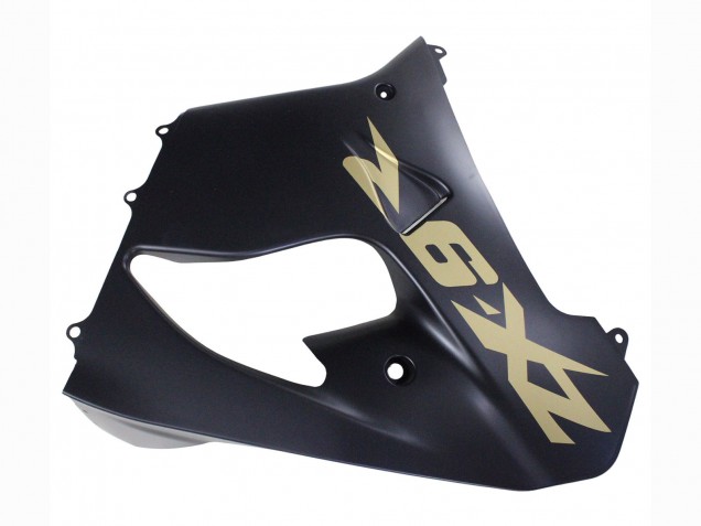 Beste Kawasaki ZX9R Motorrad Verkleidung 2000-2001 - Matt Schwarz Gold